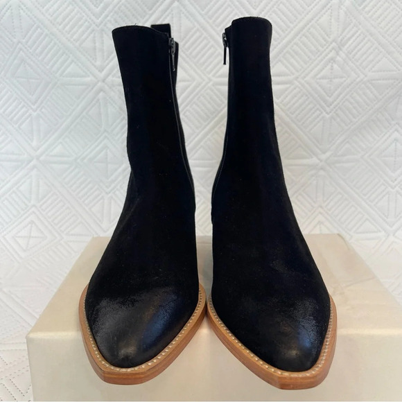 Free People Bowers Suede Boot In Black/Sand Dune Size 37 - Picture 2 of 6